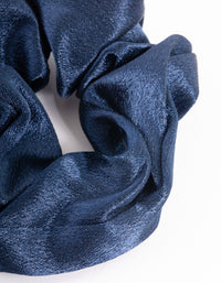 Navy Fabric Satin Scrunchie - link has visual effect only