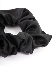 Fabric Black Satin Scrunchie - link has visual effect only