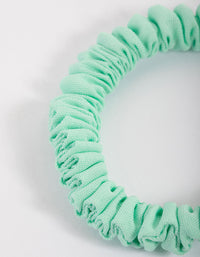 Turqouise Fabric Clamp Thin Scrunchie - link has visual effect only