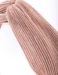 Blush Fabric Metallic Twist Headband - link has visual effect only