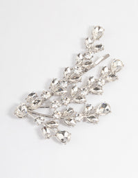 Silver Crystal Diamante Hair Slide - link has visual effect only