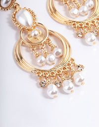 Gold Statement Diamante Chandelier Drop Earrings - link has visual effect only