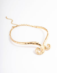 Worn Gold Twirl Choker - link has visual effect only