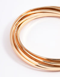 Gold Plain Molten Bracelet 9-Pack - link has visual effect only