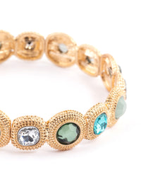 Gold Mixed Stone Etched Bracelet - link has visual effect only