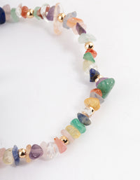 Stone Semi Precious Chip Wrap Bracelet - link has visual effect only