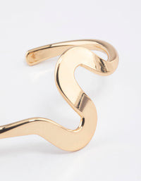 Gold Plated Brass Swirl Cuff Bracelet - link has visual effect only