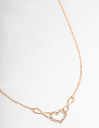 Gold Double Infinity Heart Necklace - link has visual effect only