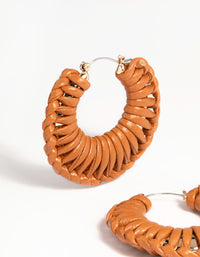 Gold Wrapped Hoop Earrings - link has visual effect only