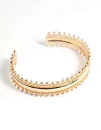 Gold Prong Cuff Bracelet - link has visual effect only