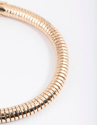 Gold Chunky Hammered Tube Necklace - link has visual effect only