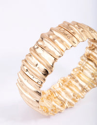 Gold Scrunch Texture Stretch Bracelet - link has visual effect only