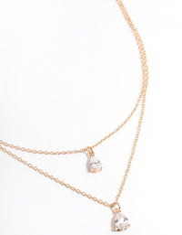 Gold Layered Dainty Diamante Necklace - link has visual effect only