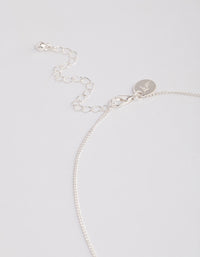 Silver Twisted Circle Necklace - link has visual effect only