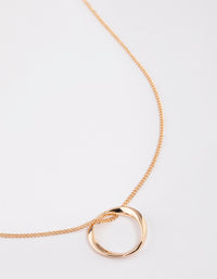 Gold Twisted Circle Necklace - link has visual effect only