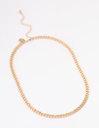 Gold Curb Chain Necklace - link has visual effect only