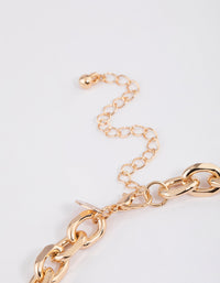 Gold Cable Chain Necklace - link has visual effect only