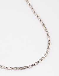 Silver Statement Box Chain Necklace - link has visual effect only