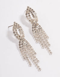 Silver Mini Twist Cupchain Drop Earrings - link has visual effect only