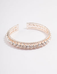 Rose Gold Cupchain Circle Diamante Bangle - link has visual effect only