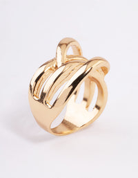 Gold Multi Row Wrap Ring - link has visual effect only