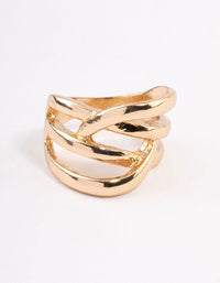 Gold Multi Row Wrap Ring - link has visual effect only