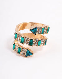 Gold Emerald Wrap Ring - link has visual effect only