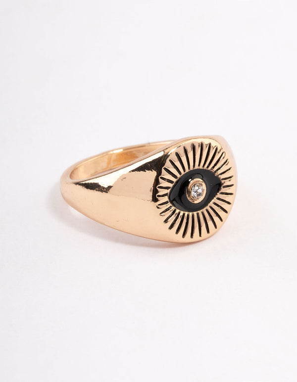 Black Gazing Eye Ring