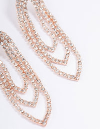 Rose Gold Mini Oval Cupchain Drop Earrings - link has visual effect only