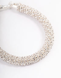 Silver Diamante Mesh Bracelet - link has visual effect only