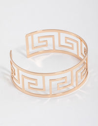 Gold Greek Pattern Cuff Bangle - link has visual effect only