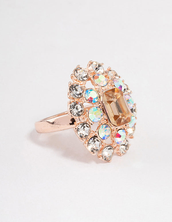 Rose Gold Luxe Crystal Ring