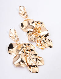 Gold Coated Petal Drop Earrings - link has visual effect only