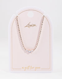 Rose Gold Cupchain Diamante Necklace - link has visual effect only