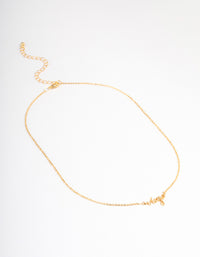 Gold Plated Virgo Script Pendant Necklace - link has visual effect only