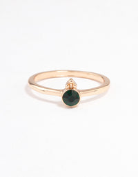 Green Round Beaded Ring - link has visual effect only