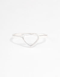 Silver Open Heart Ring - link has visual effect only