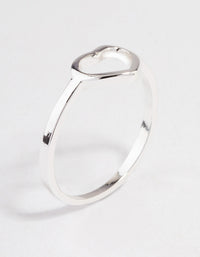 Silver Open Heart Ring - link has visual effect only