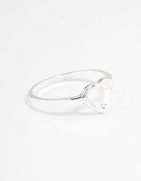 Silver Open Heart Ring - link has visual effect only