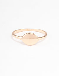 Gold Rounded Metal Ring - link has visual effect only