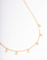 Gold Alternate Diamante Necklace - link has visual effect only