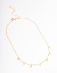 Gold Alternate Diamante Necklace - link has visual effect only