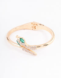 Gold Diamante Snake Hinge Cuff Necklace - link has visual effect only