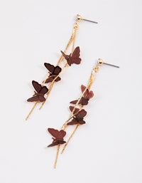 Gold Multi Butterfly Drop Earrings - link has visual effect only