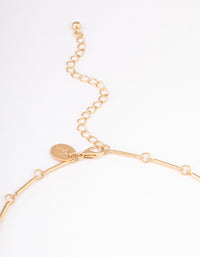 Gold Dainty Leaf & Pearl Necklace - link has visual effect only