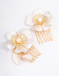 Gold Pearl Flower Comb Pack - link has visual effect only