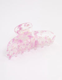 Pink Plastic Pearl Fleck Claw Clip - link has visual effect only