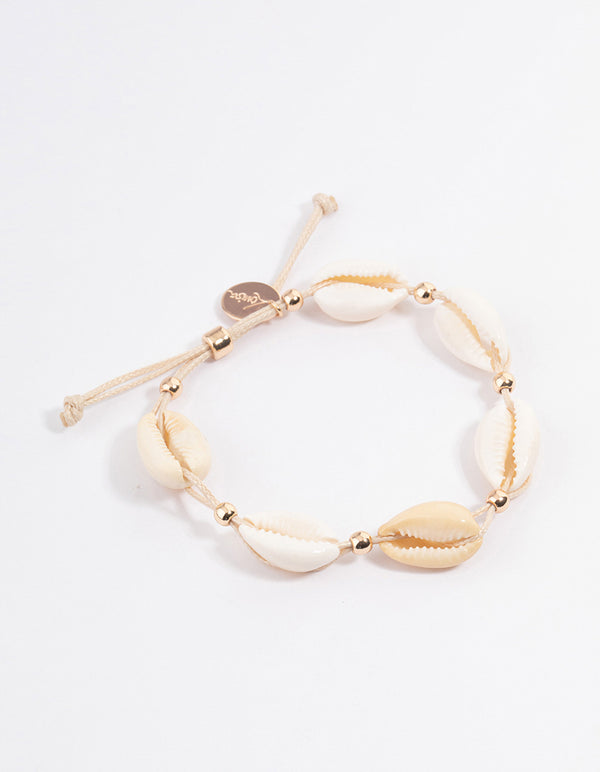 Gold Shell Toggle Bracelet