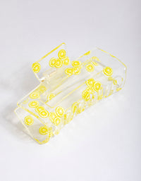 Acrylic Rectangle Lemon Claw Clip - link has visual effect only