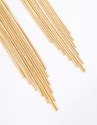 Gold Plated Box Chain Waterfall Drop Earrings - link has visual effect only